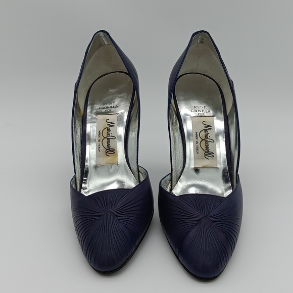 🌟 NEW IN BOX Vintage 40s Rene Caovilla Plum Pump with Box - Picture 5 of 15